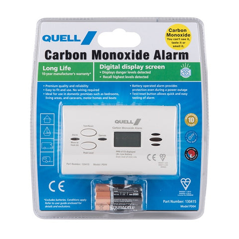 Quell PD04 carbon monoxide digital display alarm