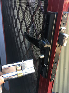 Need to change the cylinder on a security screen door?