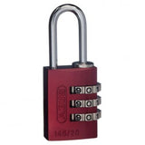 14520REDC Padlock Combo Aluminium Red 20mm