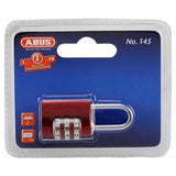 14520REDC Padlock Combo Aluminium Red 20mm