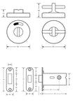 Metlam 400A Morticed Indicator Set - Thumbturn + Handle