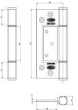 Lockwood AH130T Fast Fix Aluminium Hinge