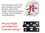 Security door hinge  WAVE Pronged 75mm
